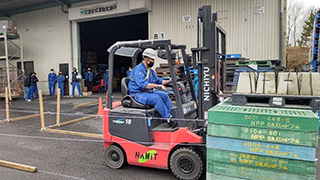 フォークリフト運転技能大会の様子